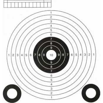 Terč na sportovní střelbu Terč vzduchovkový 180 x 180 mm