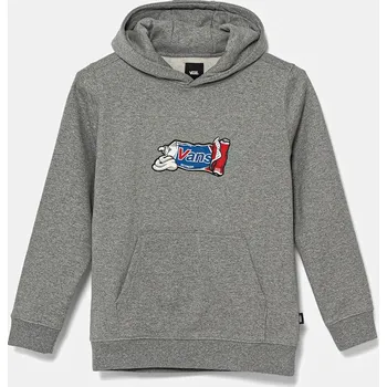 Chlapecká mikina Dětská mikina Vans Fresh Pullover šedá barva, s kapucí, s potiskem, VN000MHF02F1 90X, vel. 151-165