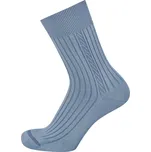 KNITVA Pánské bavlněné ponožky KAREL - 5 párů modrá světlá 47