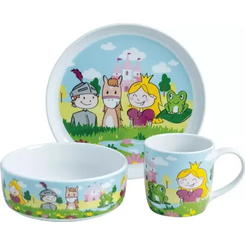 Talíř Dětská sada nádobí Princezna, 3 díly