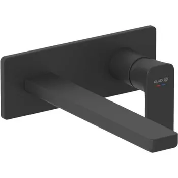 Vodovodní baterie KLUDI - Renon Umyvadlová baterie pod omítku, 2-otvorová instalace, matná černá 422453975