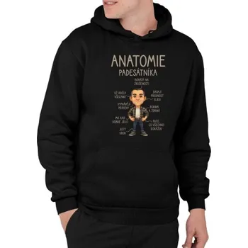 Žertovný předmět Anatomie – padesátníka - pánská mikina s potiskem- Tričkový.cz