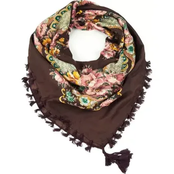 Šála ArtOfPolo Lidová Folk šála 100cm Hnědá