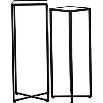 Stojan na květiny Stojan na květiny Autronic Stojan na květiny - kovové rámy, skleněná deska, cena za sadu 2 ks (FA23-028)