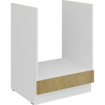 Kuchyňská skříňka LEMPERT Dolní skříňka pro vestavnou troubu CREMONA WH 7 (60 cm) - dub cremona / bílá