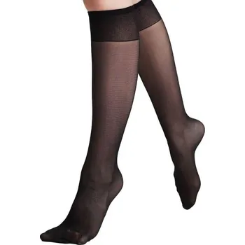 Dámské punčochy Giulia dámské jemné polyamidové elastické podkolenky 20DEN nero UNI