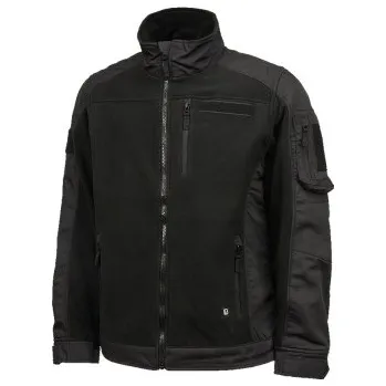 Pánská softshellová bunda Fleecová bunda Ripstop, Brandit, černá, M