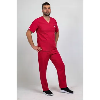 Podprsenka Pánský lékařský komplet - Malinově červená XXL Rovný střih bez nápletů