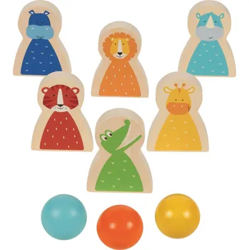 Volný čas GOKI Kuželky Divoká zvířátka