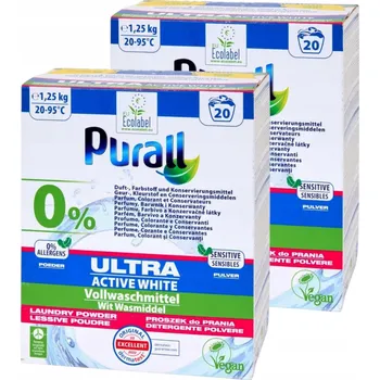 Prací prášek Prací prášek Ultra Active White Antialergický Veganský 2,5 KG 40 praní