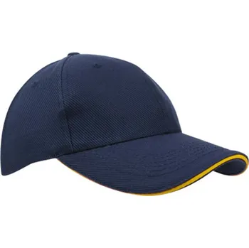 Kšiltovka L-Merch Unisex kšiltovka C683 Navy-Yellow one size