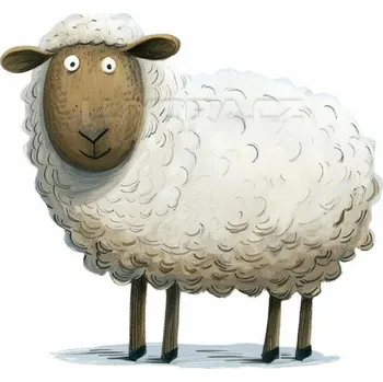 Nášivka Nažehlovačka Ovečka bílá - 6 x 6 cm