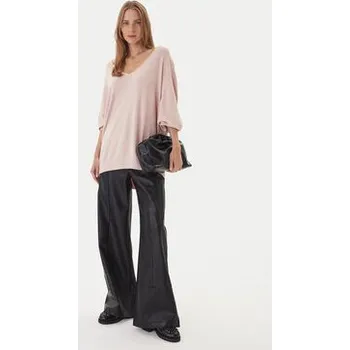 Dámský svetr Kontatto Svetr 3M0815C Růžová Relaxed Fit OS