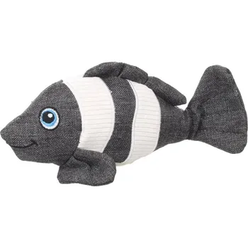 Hračka pro psa Hračka FLAMINGO plyš - Flipper ryba klaun šedá (S) 22x13x8,5cm