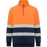 Roly Spica Reflexní mikina HV9314 Navy Blue 55-Fluor Orange 223 L
