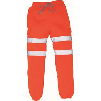 Yoko Reflexní pracovní tepláky HV016T Fluorescent Orange M