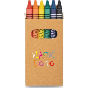 Grafitová tužka ON-DESIGN Sada 6 voskovek EAGLE s vlastním potiskem Barva: naturální