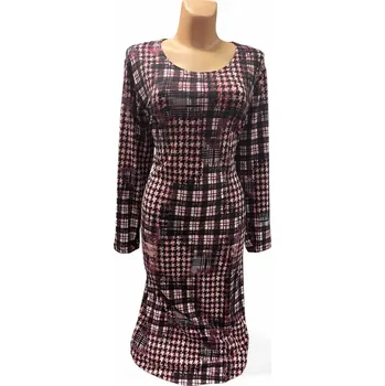 Dámské šaty Přechodové šaty ŠARLOTA, Barva Červená, Velikost XXXL 54, Materiál 98% Polyester 2% Lycra