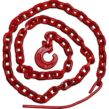 Řetěz Řetězový úvazek červený G80 8mm/ 3m, s jehlou