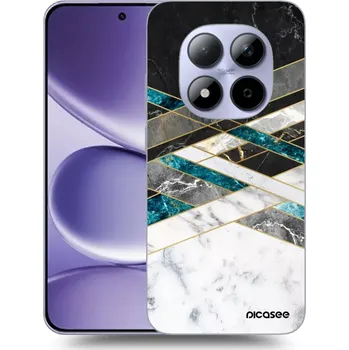 Pouzdro na mobilní telefon Picasee silikonový průhledný obal pro Xiaomi Redmi Note 15 Pro - Black & White geometry