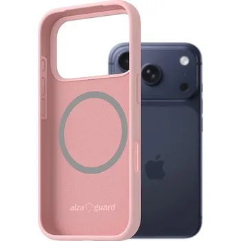 Pouzdro na mobilní telefon AlzaGuard Silicone Case Compatible with Magsafe pro iPhone 17 Pro růžový