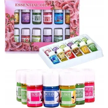 Vonné oleje aromaterapie 12 ks - mix - 3 ml OLEJEK/ZAPACHOWY/MIX