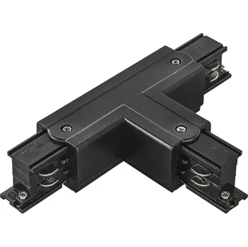 Bodové svítidlo FANEUROPE 3‑fázový systém RAIL levé T‑spojení pro šestivodičový systém DALI černá - FANEUROPE FAN LED-RAIL-T-SX1-DA-NER