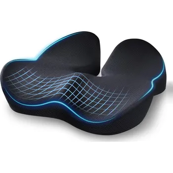 Polštář ORTOPEDICKÝ POLŠTÁŘ NA SEDADLO DO AUTA, KANCELÁŘSKÁ PODLOŽKA NA ŽIDLI NEBO KŘESLO