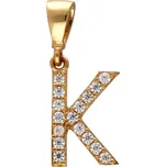 Přívěsek ze žlutého zlata PÍSMENO K