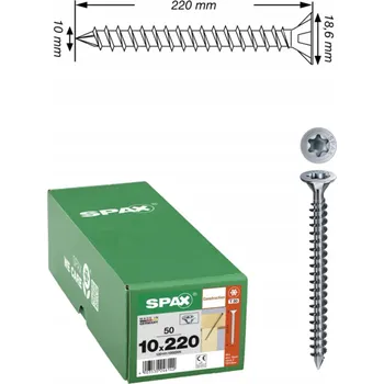 Vrut Univerzální vrut WIROX TX 10 x 800 mm s plným závitem, 25 ks