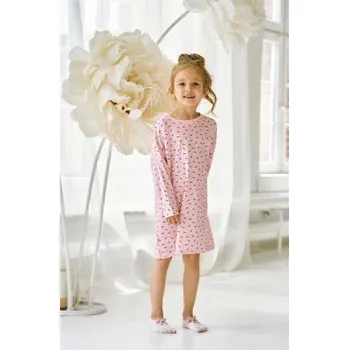Dívčí noční košile Dětská noční košile 3494/1-Leonia, růžová, vel. 122, 128, 134. 140