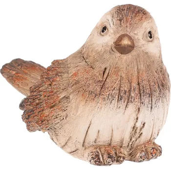 Ptáček - polyresinová figurka, vel. S, béžovo-hnědý - ALA1816-S