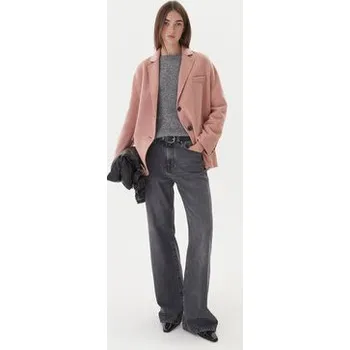 Dámský kabát ViCOLO Vlněný kabát TF0005 Růžová Regular Fit S