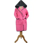 Artg Dětský froté župan s kapucí 902150 Pink-Graphite 116/128