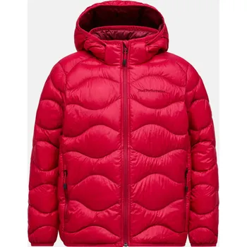 Dívčí bunda BUNDA PEAK PERFORMANCE JR HELIUM DOWN HOOD JACKE TECH BURGUNDY