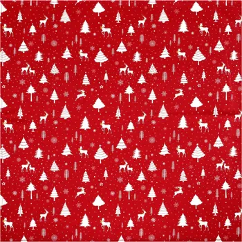 ubrus Autronic Ubrus červený - vánoční vzor, 100% polyester, 80 x 80 cm. - UBR094-3