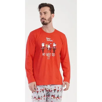 Pánské pyžamo Santa Dreams - Pánské dlouhé pyžamo Cool Comics, červená XXL i232_9413_55455957:červená XXL