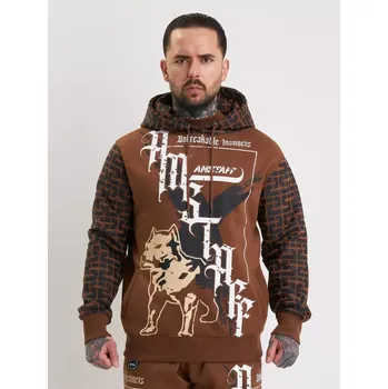 Pánská mikina Amstaff Pánská Mikina Ashur Hoodie Brown