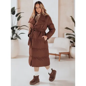 Dámský kabát Dstreet DSTREET TY4962 Hnědá XL