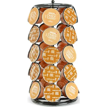 Příslušenství pro přípravu kávy Kovový držák na kávové kapsle – na 35 kapslí Dolce Gusto – 165 x 165 x 320 mm – černý