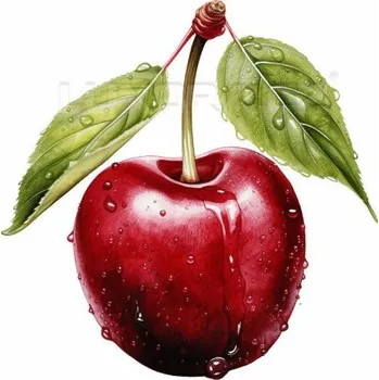 Nášivka Nažehlovačka Třešeň - 6 x 6 cm