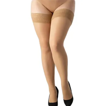 Dámské punčochy Giulia dámské jemné elastické nadměrné samonosné punčochy s krajkou 20DEN daino 7