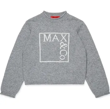 Dívčí oblečení Dětský svetr s příměsí vlny MAX&Co. MAXK21F KNITWEAR MX0233 šedá 90X, vel. 156