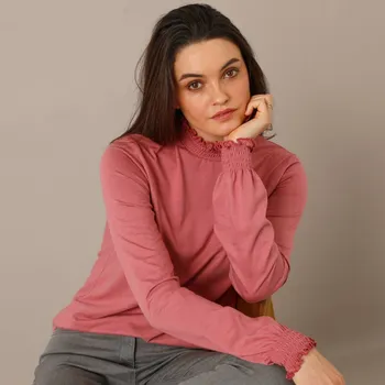 Pánské tričko Blancheporte Tričko se stojáčkem a žabičkováním šedorůžová 50