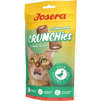 Pamlsek pro kočku Josera Crunchies Duck 60 g – křupavé pamlsky s kachnou pro kočky