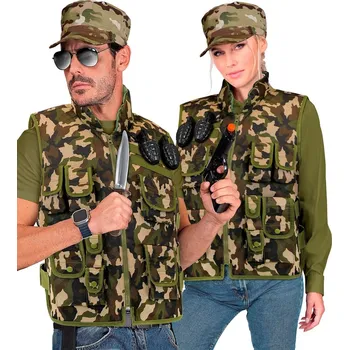 Karnevalový kostým Vojenská taktická vesta pro dospělé - L/XL