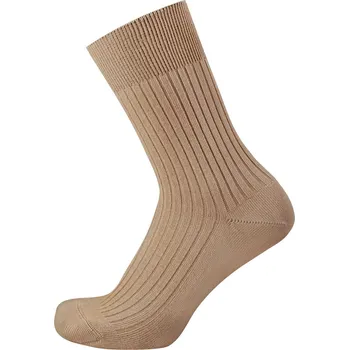 Pánské ponožky KNITVA Klasické bavlněné ponožky FAJAN béžová střední 41