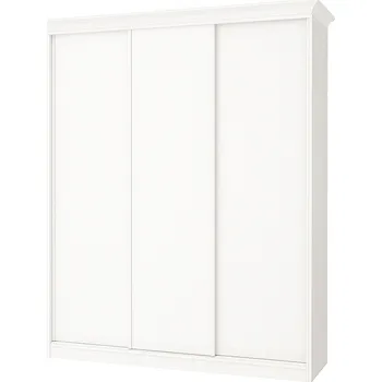 Šatní skříň Skříň Rim-Veneziano 3D 1.8 m bílá s římsou, fasádami DTD