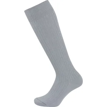 Pánské ponožky KNITVA Bavlněné podkolenky ELKEN šedá světlá 47