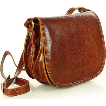 Kabelka Marco Mazzini Italská dámská messengerka přírodní kůže MAZZINI; velbloud